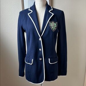 Lauren Ralph Lauren Boullion Combed Cotton Blazer Size Medium
